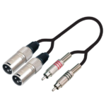 MX 2 X RCA Male / 2 X 3 Pin Mic Male XLR Cord 1.5 Mtr MX-3912