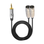 MX EP 3.5 MM Stereo Male To Two 3-Pin Mic XLR Male Cable MX-3925