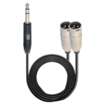 MX 6.35 MM P-38 Stereo Male To Two 3 Pin XLR Male Cord MX-3930