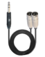 MX 6.35 MM P-38 Stereo Male To Two 3 Pin XLR Male Cord MX-3930 ITGLOBAL