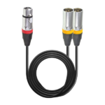 MX 3 Pin XLR Female To Two 3 Pin XLR Male Cord MX-3937
