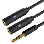 MX EP 3.5 MM Stereo Male To Two EP 3.5 MM Stereo Female Cord Slim Type Gold Plated MX-4070