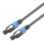 MX 4 Pin Speakon Male To Male Speaker Cord With Nylon Mesh MX-4098