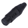 MX 5 PIN Mic Female Connector XLR MC5FXX (Black Coating) MX-2974B
