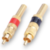 MX RCA Gold Plated Male Connector Full Metal With Spring (Pack Of 2) MX-219