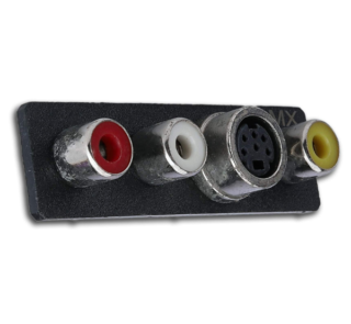 MX 3 RCA Female + 6 Pin Mini Din Female Connector MX-1537