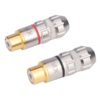 MX RCA Male Extension Socket (Gold Plated) Full Metal Housing MX-1086 (Pack of 2)