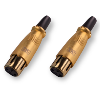 MX 3 Pin Female Connector With Pure Gold Plating MX-1017 (Pack of 2 Pcs)