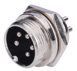 MX 5 Pin Plug Female Mic Connector MX-400