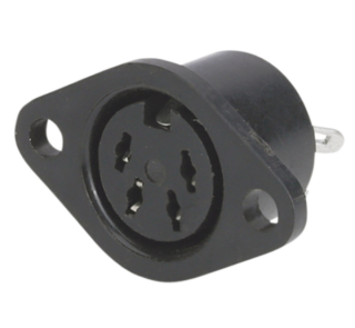 MX 4 Pin Din Connector Plastic With Earthing Contact MX-360