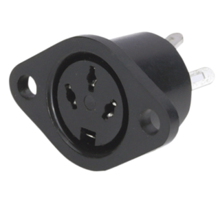 MX 3 Pin Din Connector Plastic With Earthing Contact MX-359