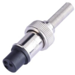 MX 3 Pin Mic Connector (Copper Plated) With Spring (Pin Gold Plated) MX-191