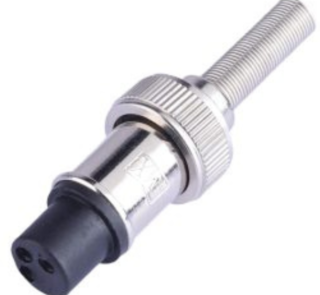 MX 3 Pin Mic Connector (Copper Plated) With Spring (Pin Gold Plated) MX-191