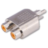 MX RCA Male Plug To 2 RCA Female Connector (Fully Shielded) MX-1953