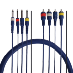 MX 4 RCA Plug To 4 P-38 Mono Plug Cord Heavy Duty MX-2235