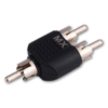 MX RCA Male Plug To 2 RCA Male Plug Connector MX-706
