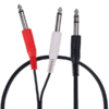 MX 6.35 MM P-38 Stereo Plug To MX 2 X 6.35 MM P-38 Mono Plug Cord MX-1120