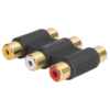 MX 6 Way RCA Female Socket Adapter / Connector MX-335