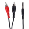 MX 6.35 MM P-38 Stereo Plug To 2 RCA Plug Cord MX-631 - Image 2