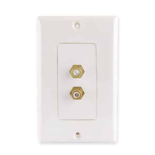 3291 MX 2 Way RCA Female Face Plate 114 X 70 MM MX-3291 - Image 1