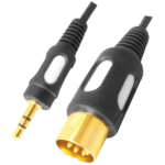 MX EP Stereo Male 3.5 MM To 5 Pin Din Male Cord MX-2976