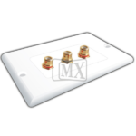 MX 3 Way RCA Female – Face Plate ( 114 X 70 Mm ) MX-3292
