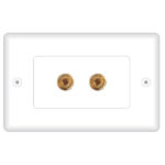 MX 2 Way 4mm Banana Female / Banana Female Face Plate ( 114 X 70 MM ) MX-3297