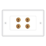 MX 4 Way 4mm Banana Female / Banana Female Face Plate ( 114 X 70 MM ) MX-3299