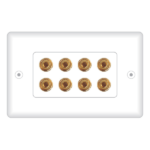 MX 8 Way 4mm Banana Female / Banana Female Face Plate ( 114 X 70 MM ) MX-3301