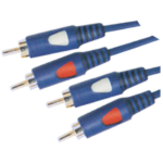 MX 2 RCA Plug / MX 2 RCA Plug Cord Super Gold Plated Dual Moulded MX-557