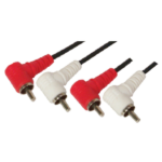 MX 2 RCA Plug To MX 2 RCA Plug Right Angle Cord MX-597