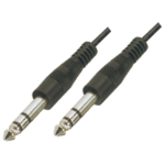 MX 6.35 MM P-38 Stereo Plug To 6.35 MM P-38 Stereo Plug Cord 1.5 Meters MX-637