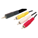 MX 4 Pole EP Stereo Plug 3.5 MM To 3 RCA Plug Cord (Vcd Cord For Sony) MX-801B