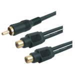 MX RCA Plug To MX 2 RCA Socket Cord High Resolution OFC Cable 0.3 Mtr MX-837