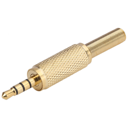 MX 4 Pole EP Stereo Male Connector 3.5 MM With Spring -Gold Plated MX-1723