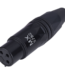 MX 3 Pin Mic Ext Female Connector XLR Black Coated MX-3782