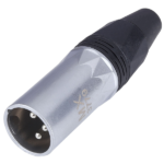 MX 3 Pin Mic Male Connector XLR Chrome Plated MX-3779