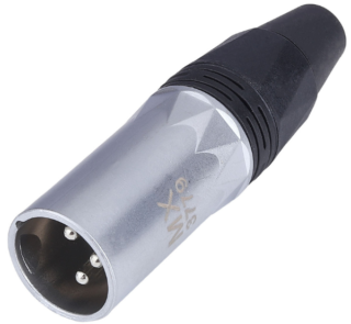 MX 3 Pin Mic Male Connector XLR Chrome Plated MX-3779