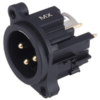 MX XLR 3 Pin Mic Male Connector Panel Mounting MX-3262