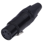 MX XLR 4 Pin Mic Female Connector Black Coating MX-3223