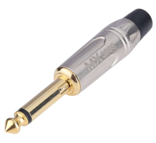 MX 6.35 MM P-38 Mono Male Connector - Fully Metal With Gold Plated - Locking Type MX-3998