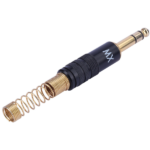 MX 6.35 MM P-38 Stereo Male Connector Full Metal W.S. Black Coated (Gold Plated) For 8.00 MM Cable MX-2568