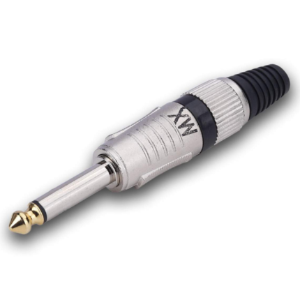 MX 6.35 MM P-38 Mono Male Connector With Golden Tip With Ring Heavy Duty MX-1866