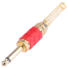 MX 6.35 MM P-38 Mono Male Plug Connector Heavy Duty With Spring Fully Gold Plated MX-165B