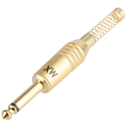 MX 6.35 MM P-38 Mono Gold Plated Plug With Spring MX-31A