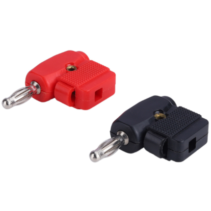 MX 4 MM Right Angle Connector Stackable From Rear For 2 MM Plug (Spring Loaded Cable Entry) Berryllium Copper (BC) MX-1402