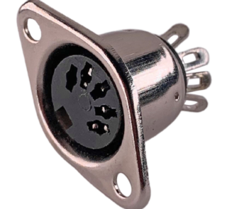 MX 5 Pin Din Socket Connector (Metal) MX-124