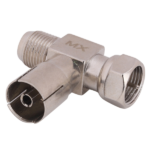 MX T Connector 1 F Type Female Socket To 1 F Type Male Socket And1 RF Type Female Socket MX-531