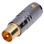 MX RF Male Connector Full Metal With Locking Screw Heavy Duty (Gold Plated) MX-486