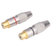 MX RCA Female Extension Socket (Gold Plated) Full Metal Housing (Pack of 2) MX-1087